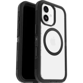OtterBox Defender Pro XT Clear Camera Control Case per iPhone 17, trasparente/nero
