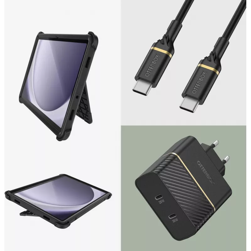 OtterBox Defender Series Case per Samsung Galaxy Tab A9+ - Nero