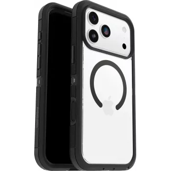 OtterBox Defender Series Pro XT Clear Camera Control custodia per iPhone 17 Pro Max, trasparente/nero