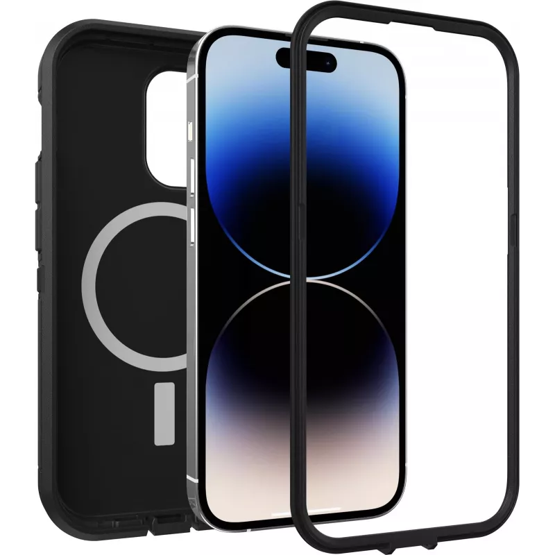 OtterBox Defender Series XT cover posteriore per Apple iPhone 14 Pro – nero, compatibile MagSafe, protezione robusta 77-89121