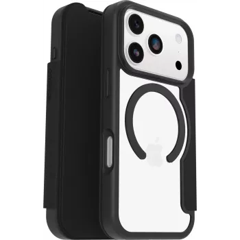 OtterBox React Folio MagSafe per iPhone 17 Pro Black Crystal - trasparente/nero