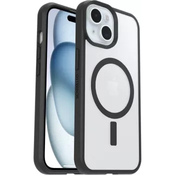 OtterBox React Custodia MagSafe per iPhone 16e/15/14/13 - Clear/Nero