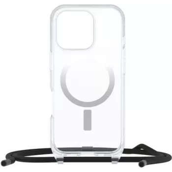 OtterBox React Series Necklace Custodia MagSafe per Apple iPhone 16 Pro Clear