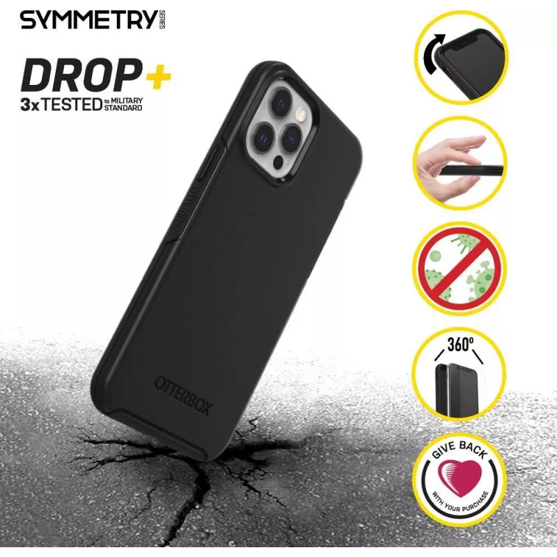 OtterBox Symmetry Series cover posteriore per Apple iPhone 12 / iPhone 12 Pro - nero
