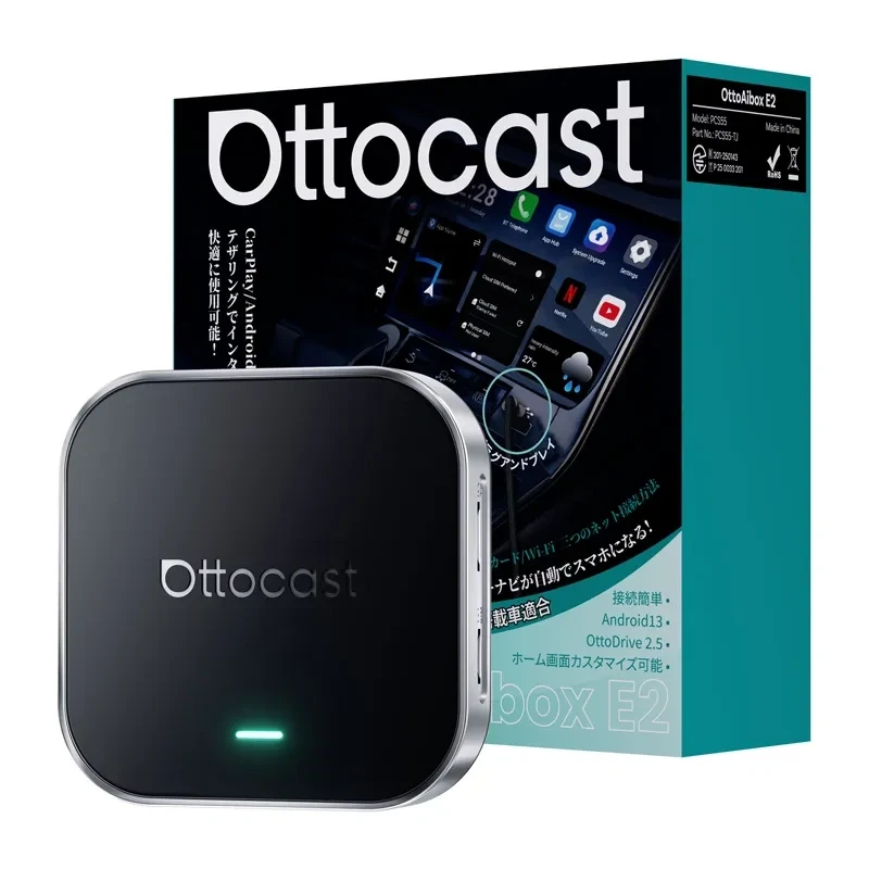 OTTOCAST OttoAibox E2 Box AI wireless CarPlay e Android Auto