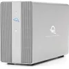 OWC Mercury Elite Pro Dual Case RAID 2 vani con hub USB a 3 porte, USB 3.2 Gen 2 Type-C (Argento)