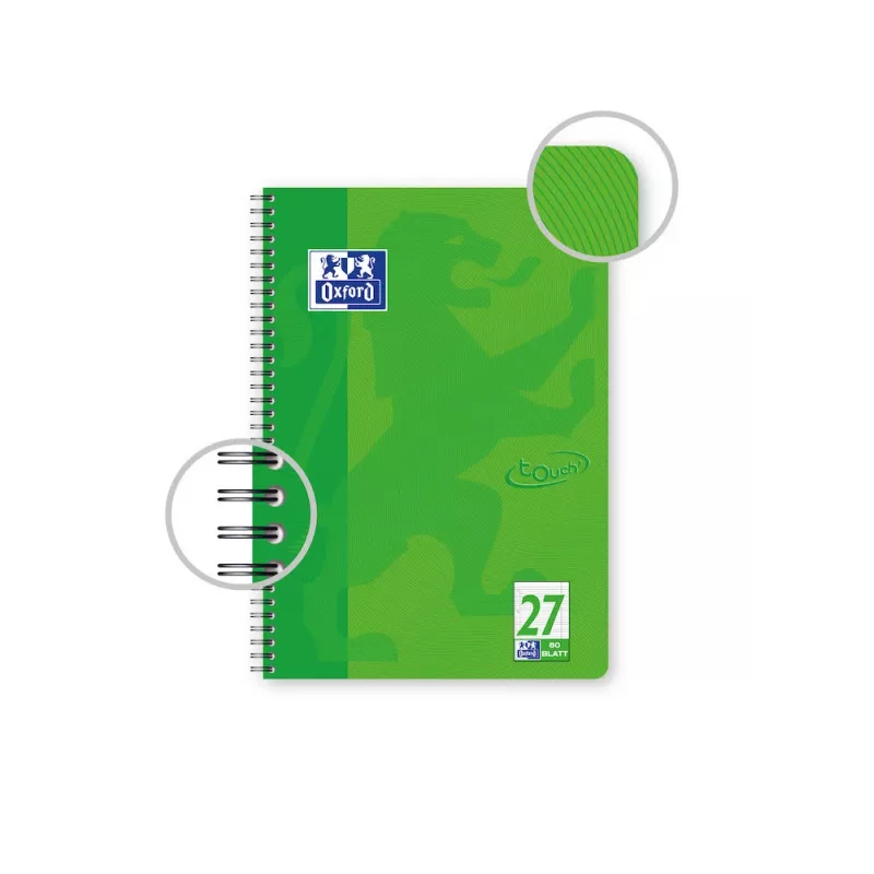 Oxford TOUCH quaderno di esercizi - verde - A4+ - 80 fogli - 90 g/m² - a righe