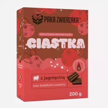 Paka Zwierzaka agnello con mirtillo rosso snack 200g