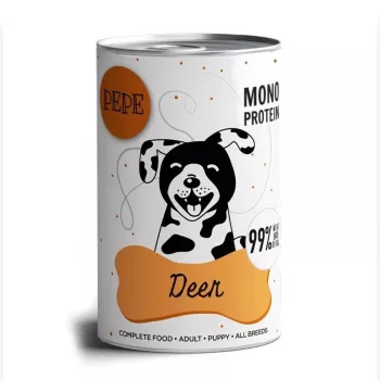 Paka Zwierzaka Pepe Cibo umido per cani al cervo 400g
