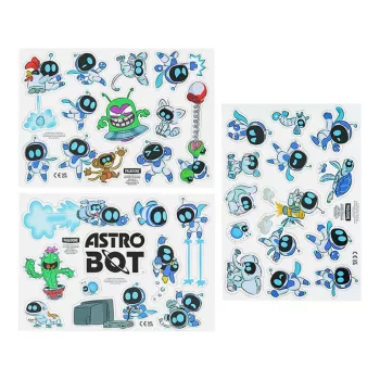 Paladone AstroBot calamite da frigorifero - set magnetico da 34 pezzi, 3 fogli, design robot spaziale