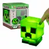 Paladone Minecraft Creeper SquishyGlo Luce in silicone ricaricabile – luce notturna LED verde dimmerabile con 3 livelli di luminosità e ricarica Micro-USB