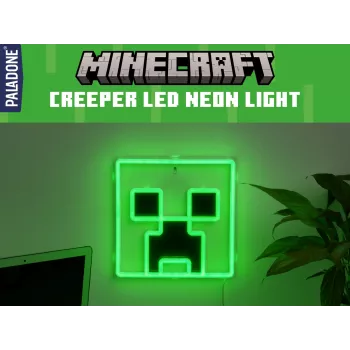 Paladone Minecraft Creeper Luce LED neon da parete