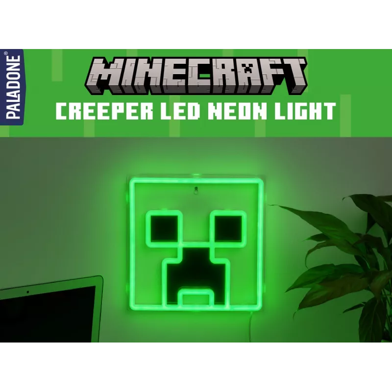 Paladone Minecraft Creeper Luce LED neon da parete