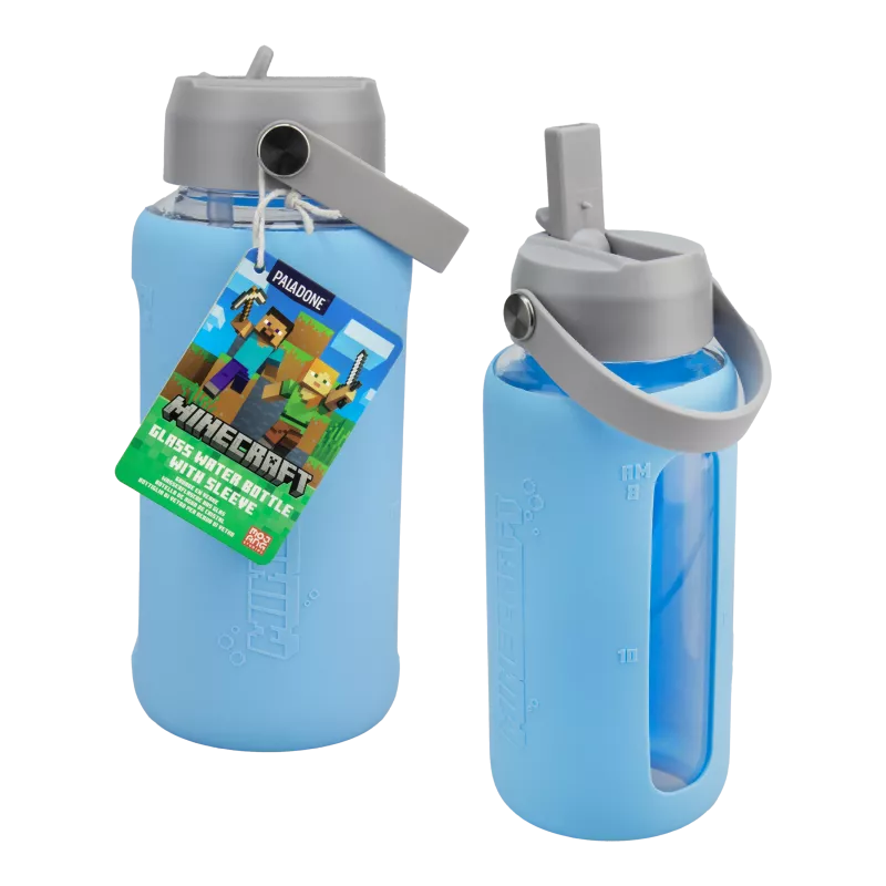 Paladone Minecraft Borraccia in vetro 450 ml design Creeper