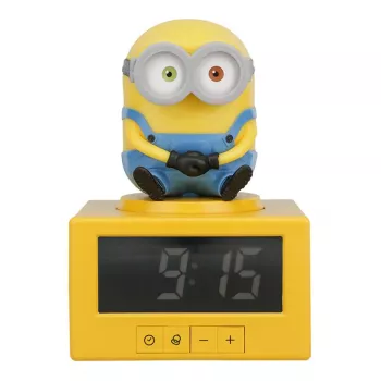 Paladone Minions Icon Sveglia - LED digitale, alimentazione USB, snooze
