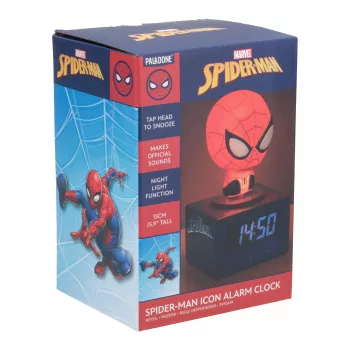 Paladone Spider-Man Icon sveglia - LED digitale, rosso/nero