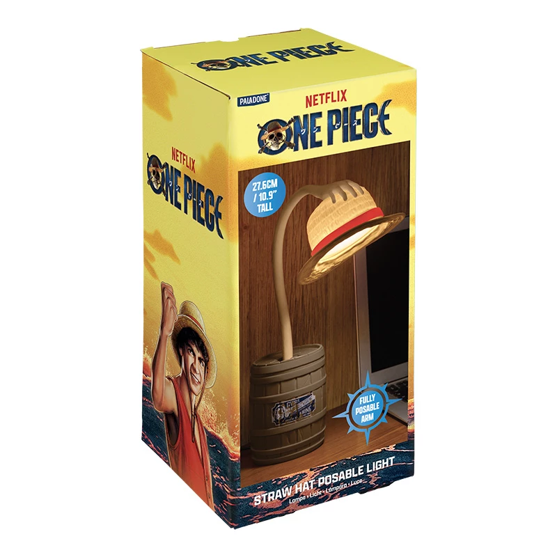 Paladone Straw Hat Posable Light - Lampada da scrivania One Piece Luffy, LED alimentata USB