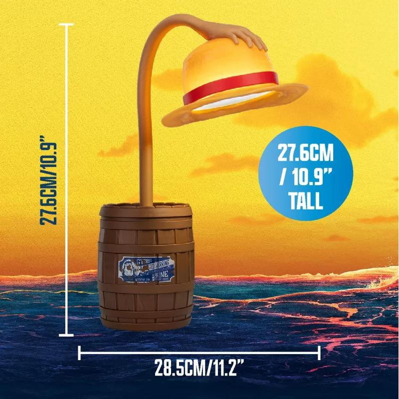 Paladone Straw Hat Posable Light - Lampada da scrivania One Piece Luffy, LED alimentata USB
