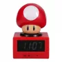 Paladone Super Mario Super Mushroom Icon Sveglia - LCD digitale, alimentazione USB, effetti sonori ufficiali Nintendo, rosso/bianco
