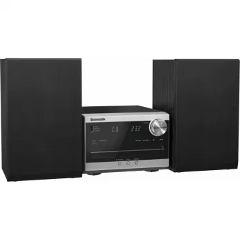 Panasonic SC-PM272EG-S Micro Hi-Fi con CD, Bluetooth, radio DAB/DAB+, USB e AUX - argento (20 W RMS)