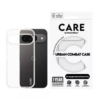 PanzerGlass CARE by Flagship Case trasparente Urban Combat con cornice chiara per Google Pixel 8 Pro