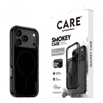 PanzerGlass CARE custodia Smokey con MagSafe nero per iPhone 17 Pro