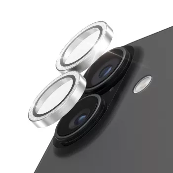 PanzerGlass Hoops Glitter Silver Protezione per obiettivo della fotocamera per iPhone 17 / iPhone 16 / 16 Plus