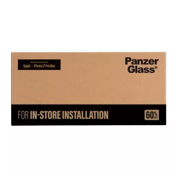 PanzerGlass pellicola protettiva per display per Apple iPhone 17 Pro Max, Ultra-Wide Fit, compatibile con macchina di installazione FastFit, vetro temperato, antigraffio e antishock, trasparente, 1 confezione