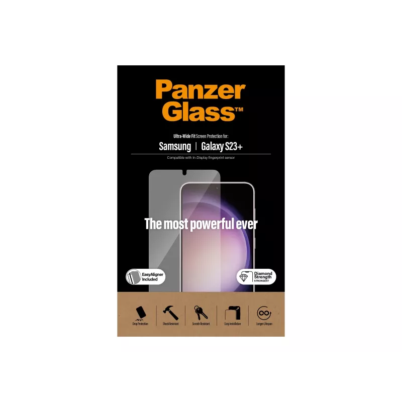 PanzerGlass Pellicola protettiva Ultra-Wide Fit per Samsung Galaxy S23+ con applicatore