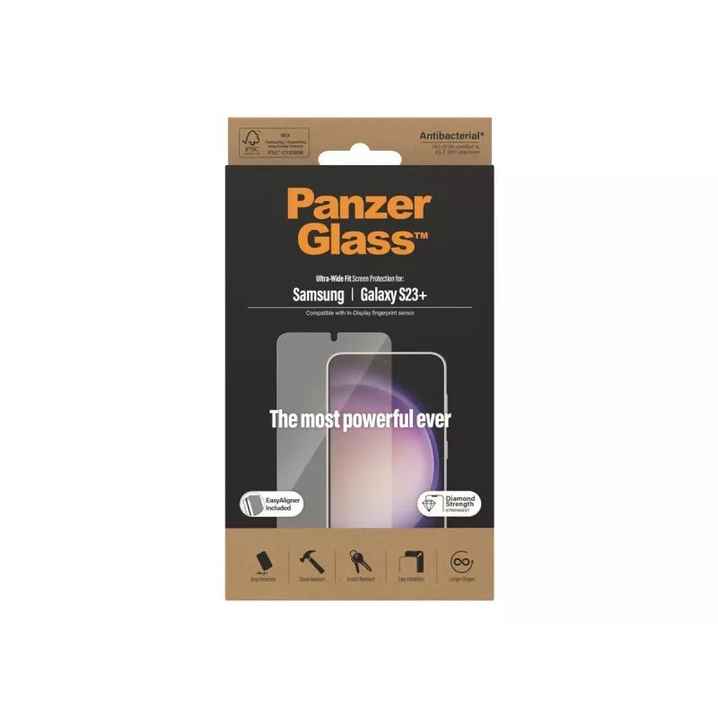 PanzerGlass Pellicola protettiva Ultra-Wide Fit per Samsung Galaxy S23+ con applicatore