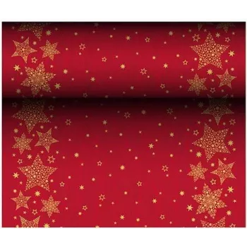 Papstar 88171 rotolo di runner da tavolo in cellulosa rosso, 400 mm x 24 m, monouso, biodegradabile