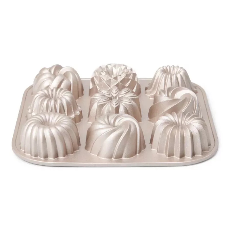 Patisse PAT-04521 set stampi mini gugelhupf in acciaio al carbonio antiaderente, 6 pezzi, nero