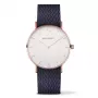Paul Hewitt Sailor Line orologio unisex al quarzo 39 mm cassa in oro rosa acciaio inox quadrante bianco cinturino in pelle grigio PH-SA-RSTW17S