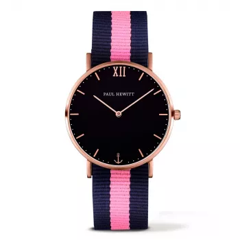 PAUL HEWITT Sailor Line unisex orologio al quarzo 39mm acciaio inox cinturino in perlon nero PHSARSTBNLP20