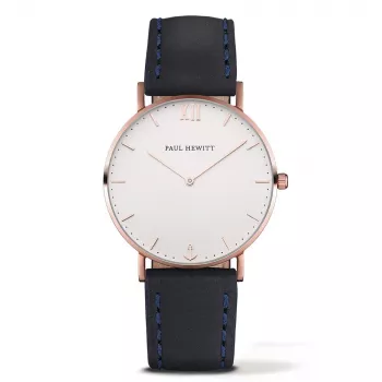 Paul Hewitt Sailor Line Orologio unisex PH-SA-RSTW11S 39 mm oro rosa grigio pelle