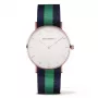 PAUL HEWITT Orologio unisex PH-SARSTWNG20 39mm Oro rosa Acciaio inox Quadrante bianco Cinturino NATO verde/bianco/rosso