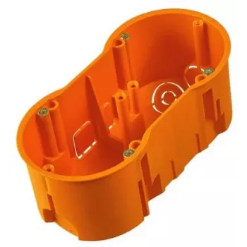 PAWBOL A.0042WPG scatola da incasso doppia profonda 60 mm con viti, arancione