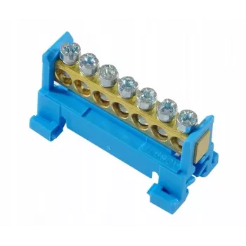 Morsetto a basso profilo PAWBOL E.4023 a 7 poli blu 4mm² 24A 450V