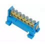 Morsetto a basso profilo PAWBOL E.4023 a 7 poli blu 4mm² 24A 450V
