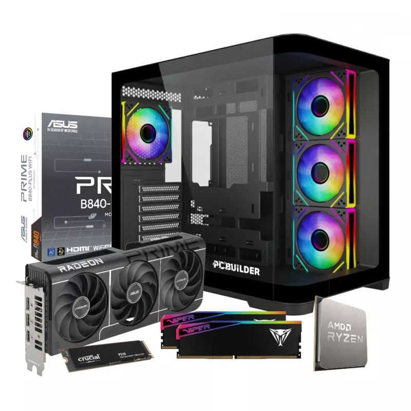 PCBuilder Ryzen 5 7600 SEEKER Windows 11 PC Gaming