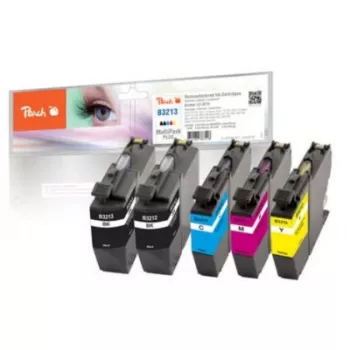 Peach PI500-267 Multipack cartucce d'inchiostro compatibili per Brother LC-3213 (confezione da 5, nero e colore, 850/1375 pagine)