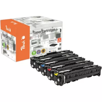 PEACH Toner Spar Pack Plus PT1160 Compatibile con HP 207A - confezione da 4 (nero, ciano, magenta, giallo)