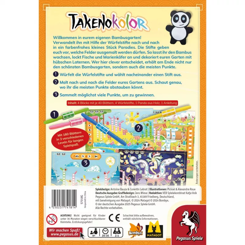 Pegasus Spiele gioco di famiglia Takenokolor