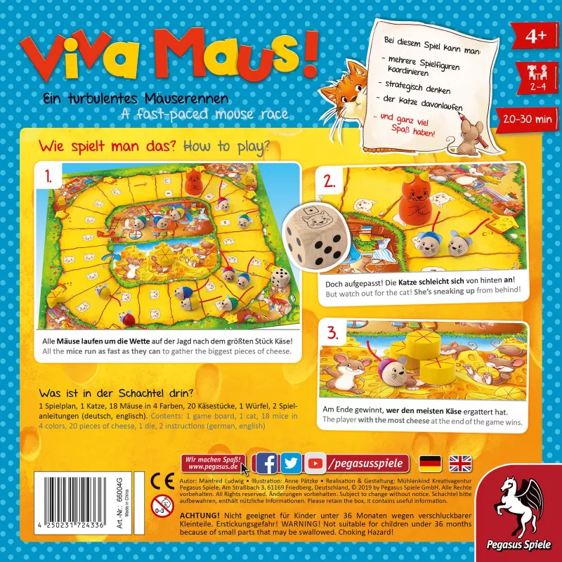 Pegasus Spiele Viva Maus! gioco di carte