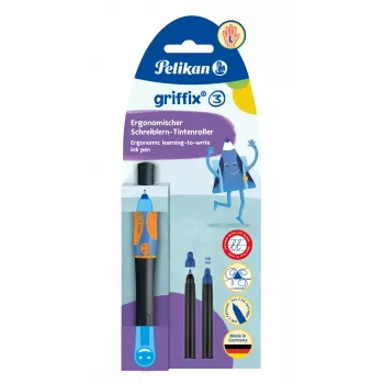 Pelikan griffix Neon Black penna roller per mancini - rosa 821018