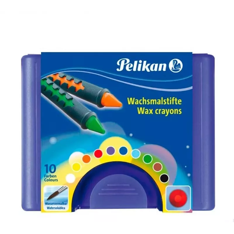 Pelikan K12 pastelli a cera 10 colori in scatola di cartone 723155