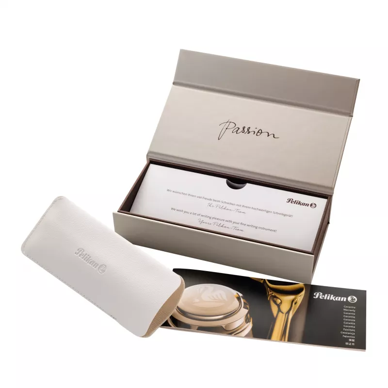 Pelikan M205 penna stilografica – nero con finiture argento, pennino medio 971945