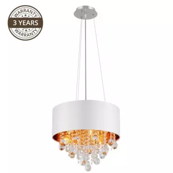Lampada a sospensione Port 19186P-M 4x40W E14 cromo