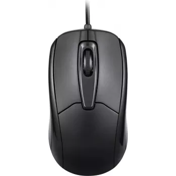 Perixx PERIMICE-209 mouse ottico con filo nero, 3 tasti, 1000 DPI, USB, ambidestro 10442