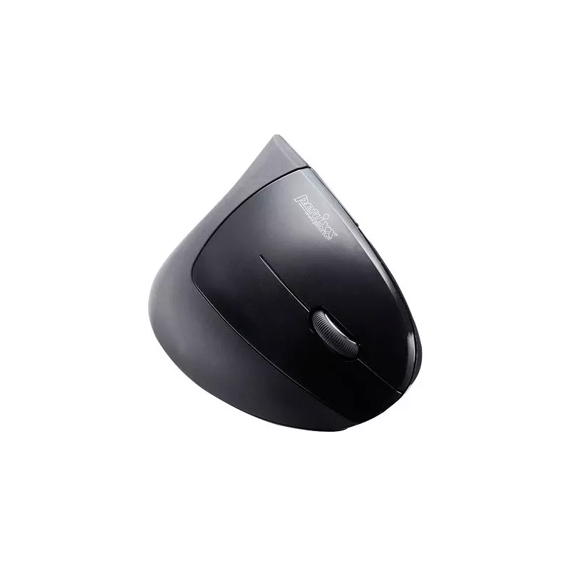 Perixx PERIMICE-713 mouse verticale ergonomico wireless, per destrimani, ottico, 2000 DPI, 2,4 GHz, ricevitore nano, nero